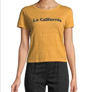 A.L.C. Mustard Yellow 'La Californie' Short Sleeve Tee